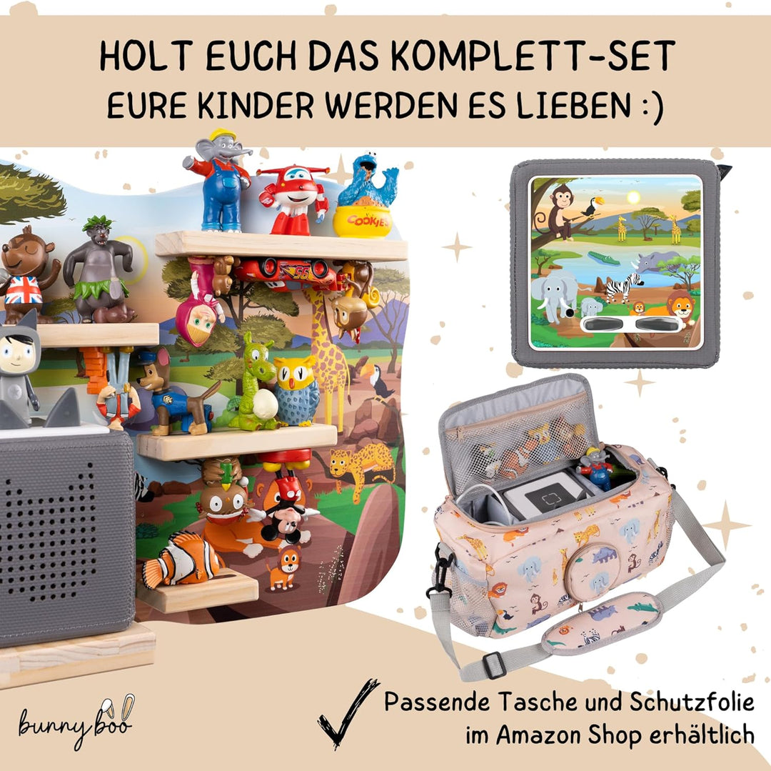 bunnyboo Toniebox Regal - für Toniebox und Figuren - ausreichend Platz für bis zu 32 Tonie Hörfigure