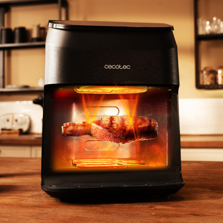 Cecotec Heissluftfritteuse ohne Öl - 4,5L - Grill - Doppelwiderstand - Integrierter Smoker - Air Fry