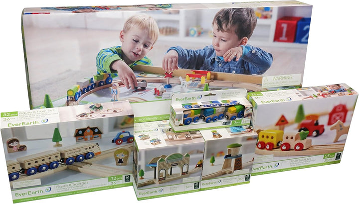 EverEarth - Eisenbahn-Set ökologische Stadt (EE33591) Eco City Train Set, Eco City Train Set