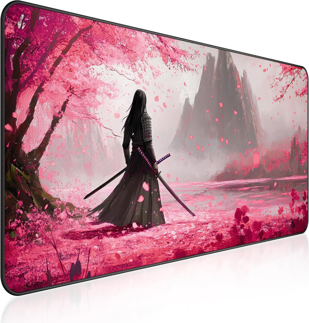 XXL Gaming Mauspad 900x400 - Vernähte Kanten & wasserabweisend - Anime Mousepad für Gamer & Büro - g