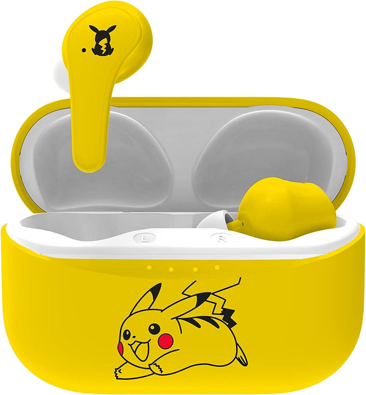 OTL Technologies Bluetooth-Kopfhörer V5.0 für Kinder Pokemon Pikachu mit Ladebox, gelb, one Size