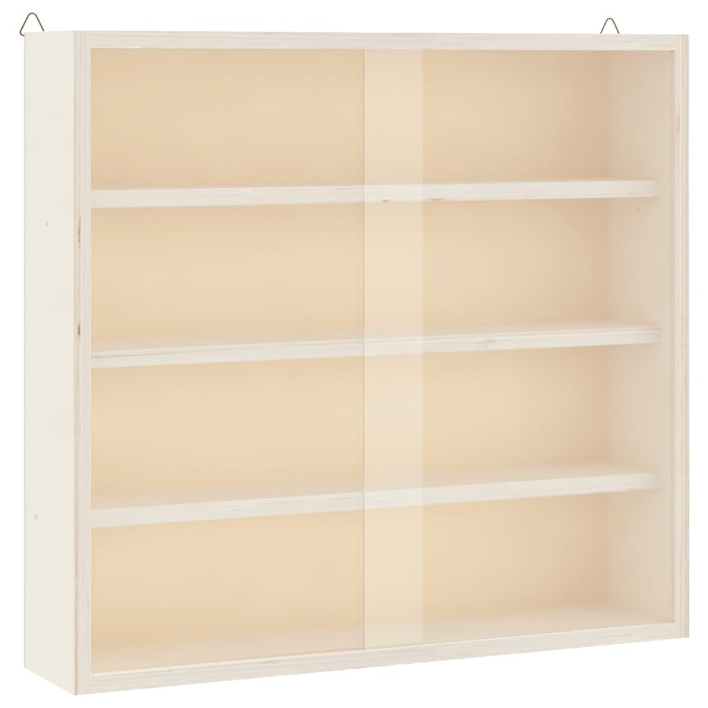 vidaXL Sammlervitrine aus Holz mit Türen, Wandvitrine für Wohnzimmer Esszimmer Schlafzimmer, Wandreg