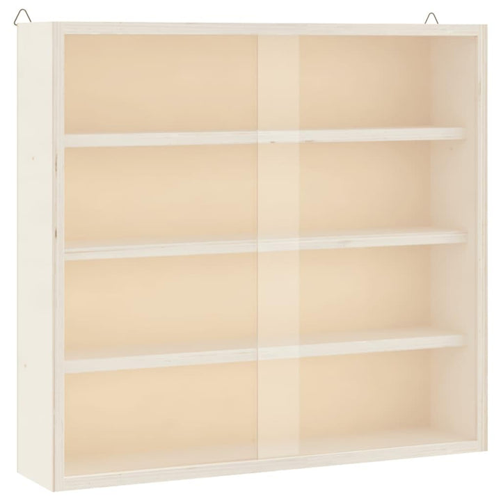vidaXL Sammlervitrine aus Holz mit Türen, Wandvitrine für Wohnzimmer Esszimmer Schlafzimmer, Wandreg