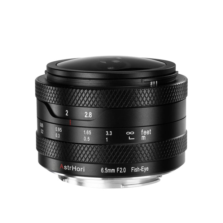AstrHori 6.5mm F2.0 APS-C Fisheye Objektiv für Fuji X, Manueller Fokus 192° Ultraweitwinkel Objektiv