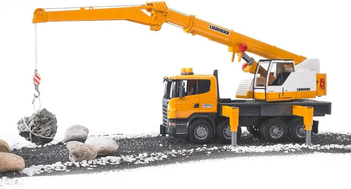 bruder Scania R-Serie Liebherr Kran - LKW m. Light/Sound