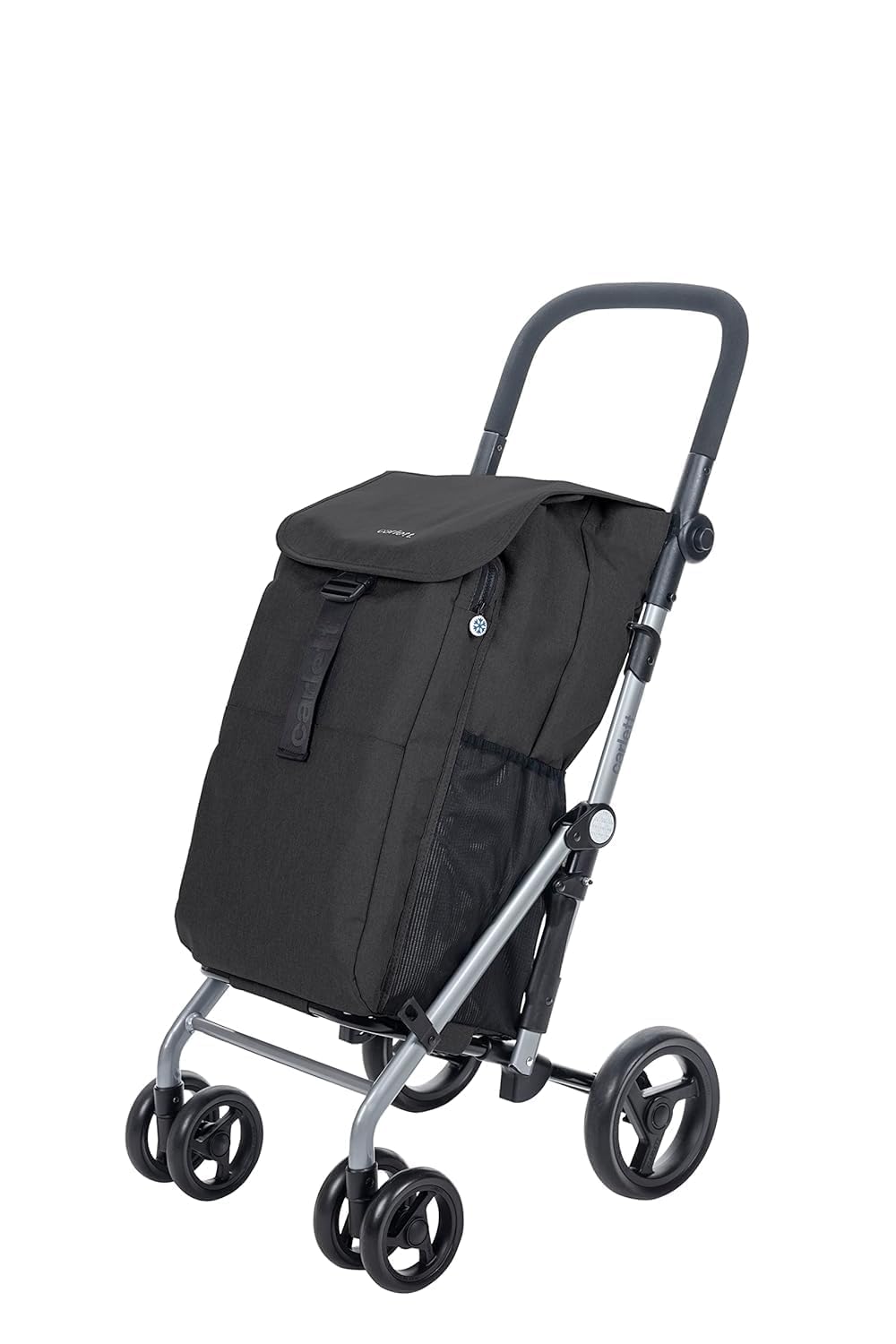 Carlett – Classic Duo | Faltbarer Einkaufswagen mit Gratis-Haken | Robuster Einkaufswagen | 4 Räder