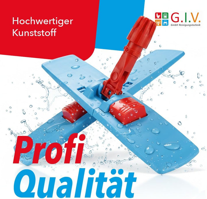 G.I.V. Profi Klapphalter mit Fusstaste 50cm hellblau für Grossflächen - Mopphalter für Taschenmopps