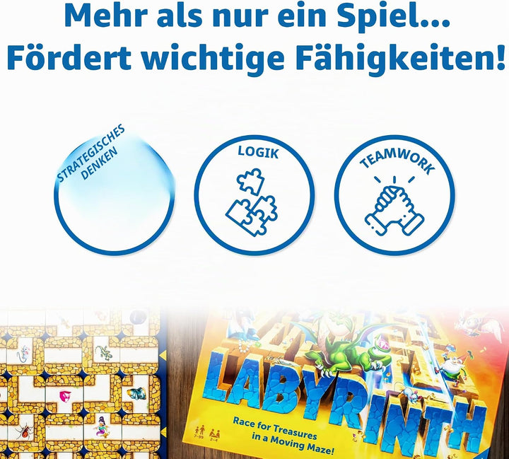 Ravensburger Labyrinth - Moving Maze Family Board Game for Kids and Adults Age 7 and Up Labyrinth Ei