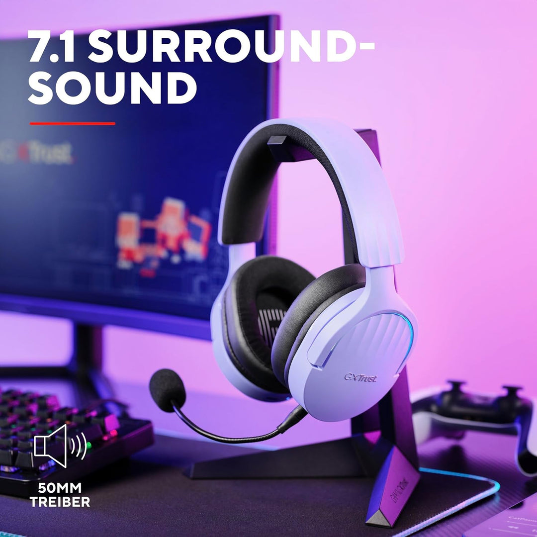 Trust Gaming GXT 491P Fayzo Gaming Headset Bluetooth + 2.4 GHz, 7.1 Surround Sound, 22H Akkulaufzeit