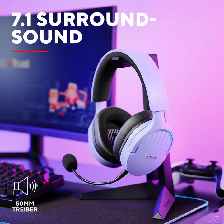 Trust Gaming GXT 491P Fayzo Gaming Headset Bluetooth + 2.4 GHz, 7.1 Surround Sound, 22H Akkulaufzeit