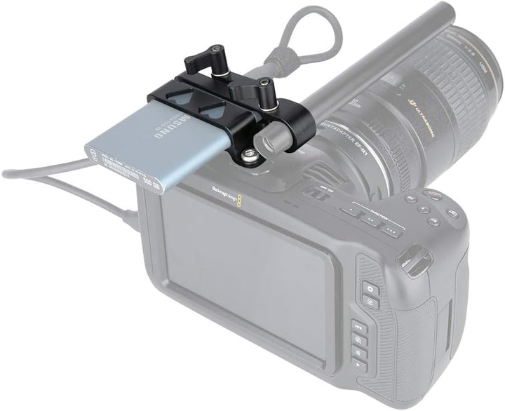 NICEYRIG SSD Mount Bracket SSD Holder für Samsung T5,T5 SSD Halterung für Samsung T5 mit 15mm Rod Cl