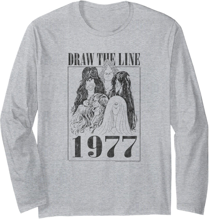 Aerosmith - Zeichnen Sie die Linie 1977 Langarmshirt