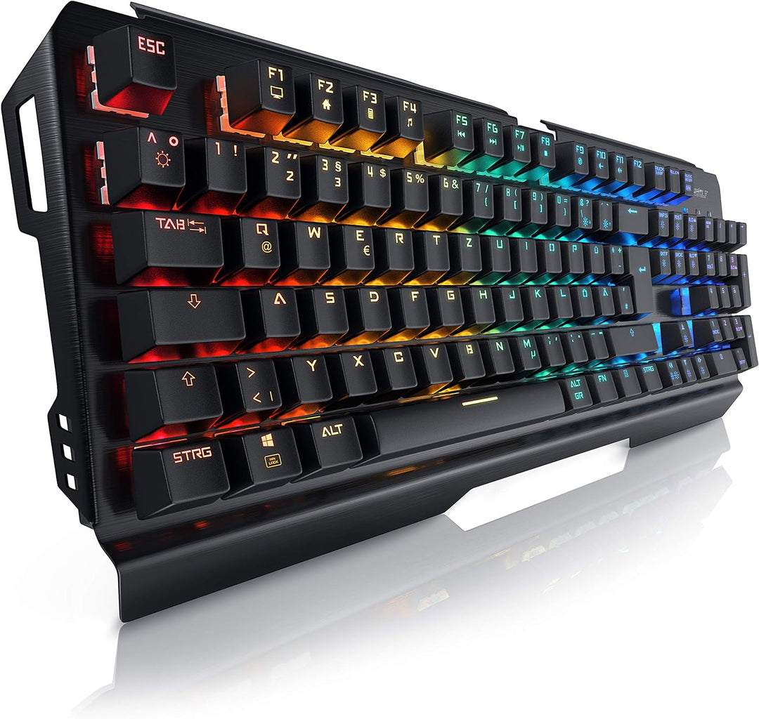 Titanwolf Gaming Set - mechanische Tastatur ALUMAR MMO 10800dpi Gaming Maus Specialist XXL Mauspad S