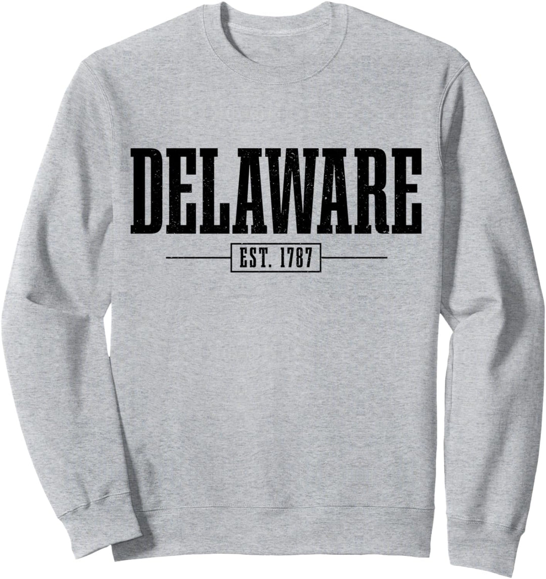 Delaware Est. 1787 Vintage USA Amerika Souvenir Sweatshirt