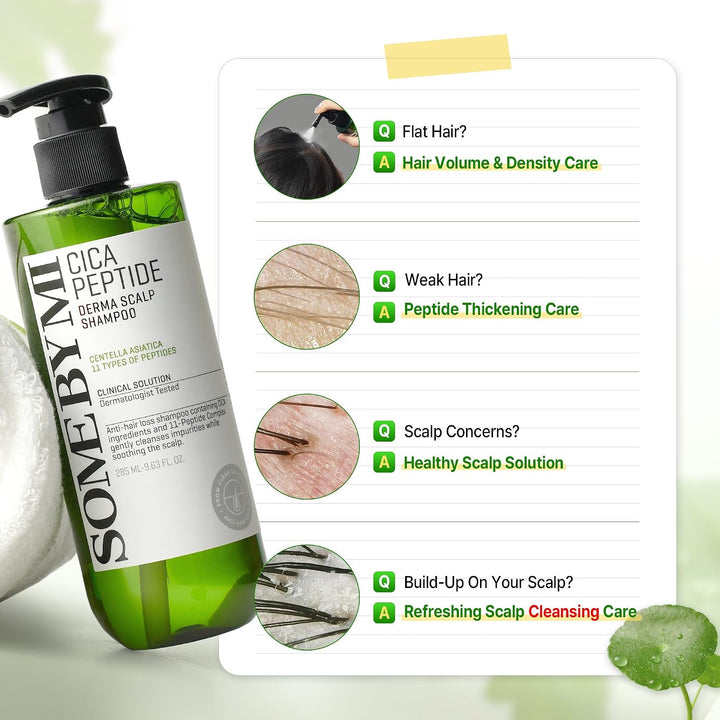 [SOME BY MI] Cica Peptide Anti Hair Loss Derma Scalp Shampoo 285ml