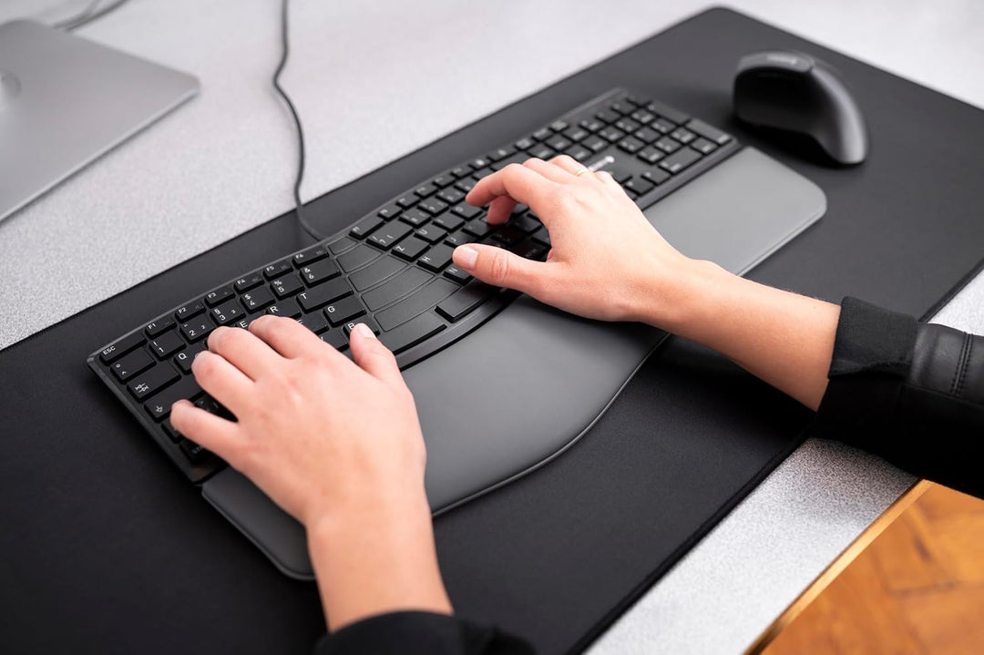 CHERRY KC 4500 ERGO, ergonomische Tastatur, Spanisches Layout (QWERTY), kabelgebunden, gepolsterte H