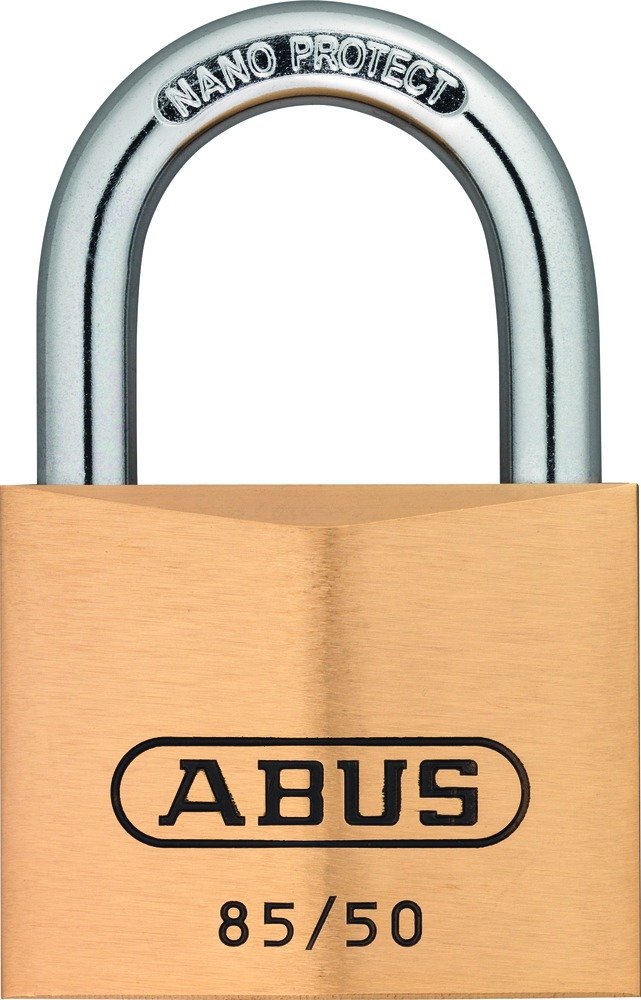 ABUS Vorhängeschloss Messing 85IB/50 gl.-2747 - gleichschliessend und wetterfest - für See- und Hafe