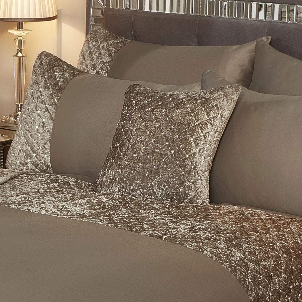 Emma Barclay Glamour Bettwäsche-Set für Doppelbett, Nerz, Polyester, Mink Doppelbett Mink, Doppelbet