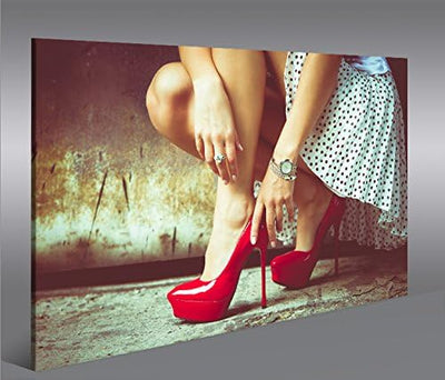 islandburner Bild Bilder auf Leinwand Petticoat und Heels Retro 1p XXL Poster Leinwandbild Wandbild