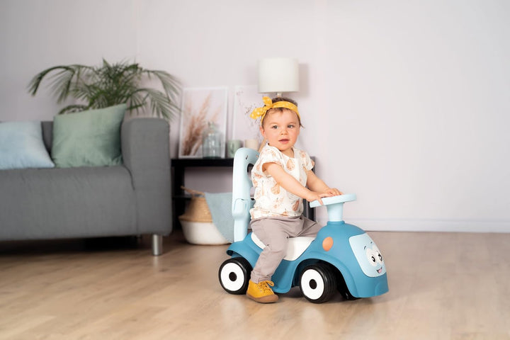 Smoby - Maestro Balade Blau - Komfortables Rutscherfahrzeug mit 3 Verwendungsfunktionen, Schiebewage