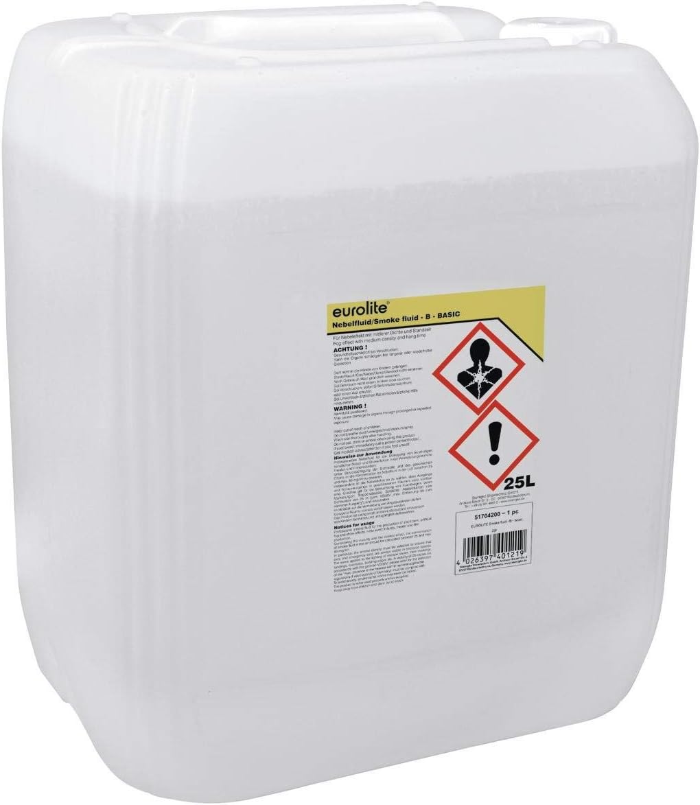 Eurolite Smoke Fluid -B- Basic 25 Liter | Nebelfluid für Nebelmaschinen | Mittlere Dichte und Standz