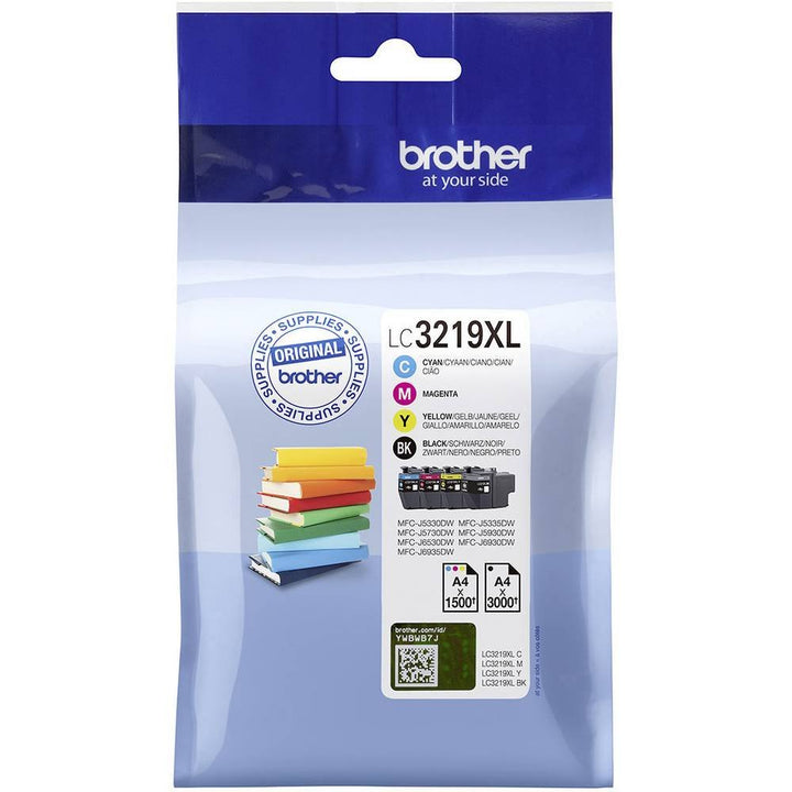Brother Tinte Kombi-Pack LC-3219XLVALDR Original, Cyan, Standard Single, Single