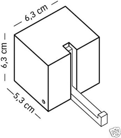 ANCORA, Wandhaken aus robustem Massivholz Buche in weiss matt lackiert. Der Haken ist ein Metall gla