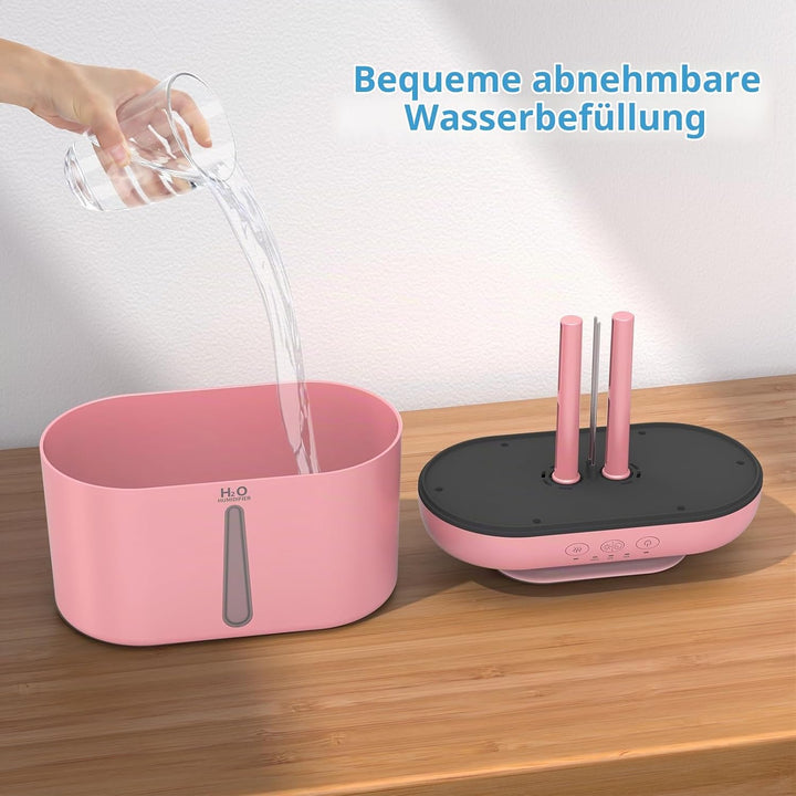 Luftbefeuchter 2L Luftbefeuchter Schlafzimmer Ruhig 16dB Auto Abschaltung und bis zu 24 Stunden Nach