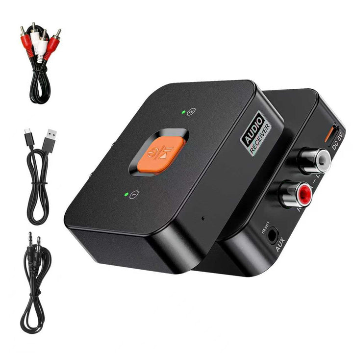 Bluetooth 6.0 Audio Empfänger mit AUX/RCA 3.5mm | Bluetooth Audio Adapter, Duale Verbindung für 2 Ge