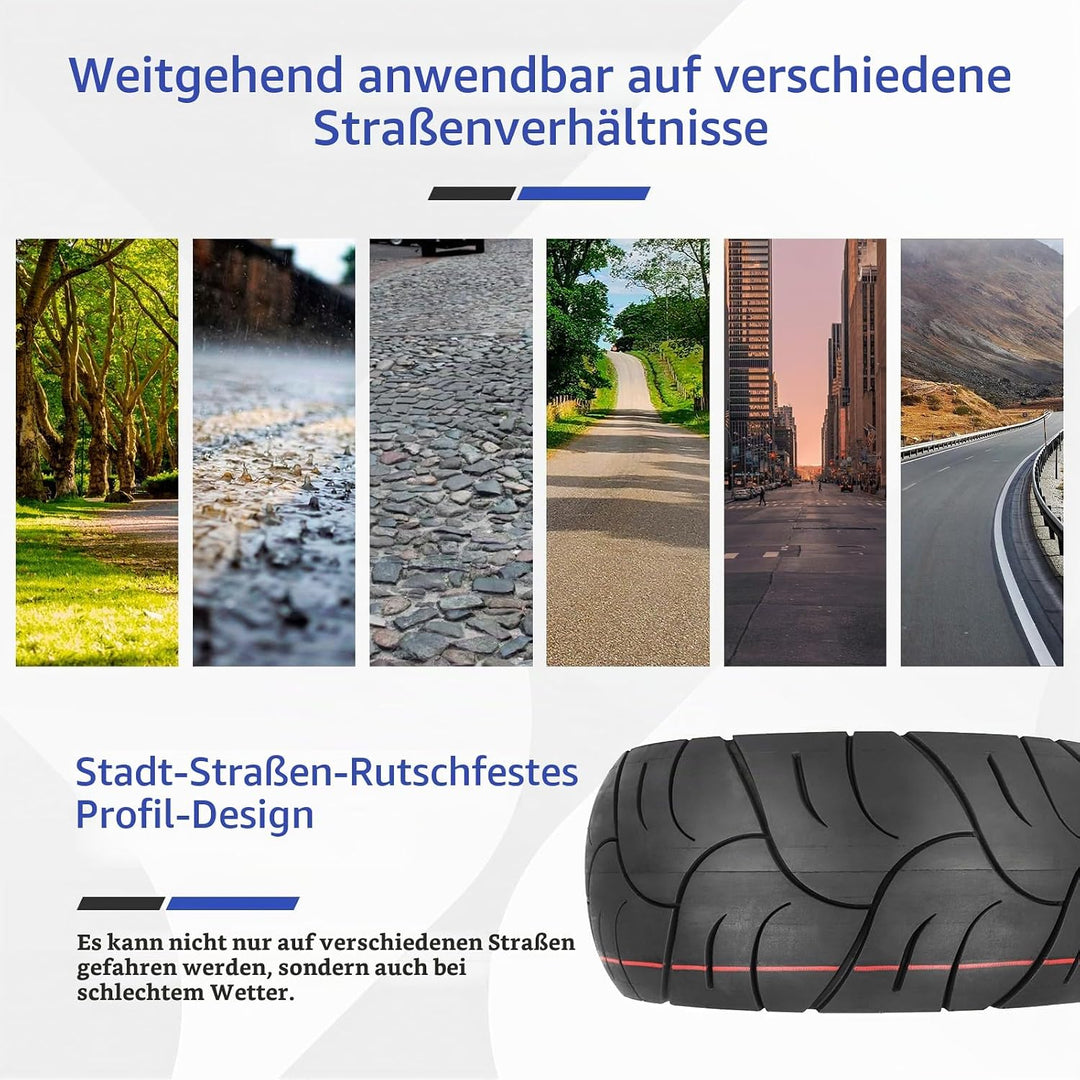 ulip 100/55-6.5 Vakuum-Reifen 11 Zoll mit integriertem Live-Kleber, reparierbar für Dualtron Ultra 2