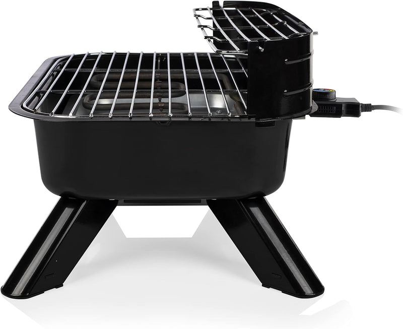 Princess Hybridgrill - geeignet als Elektro- oder Holzkohlegrill, mit 0,7 M Kabelzuleitung, regelbar