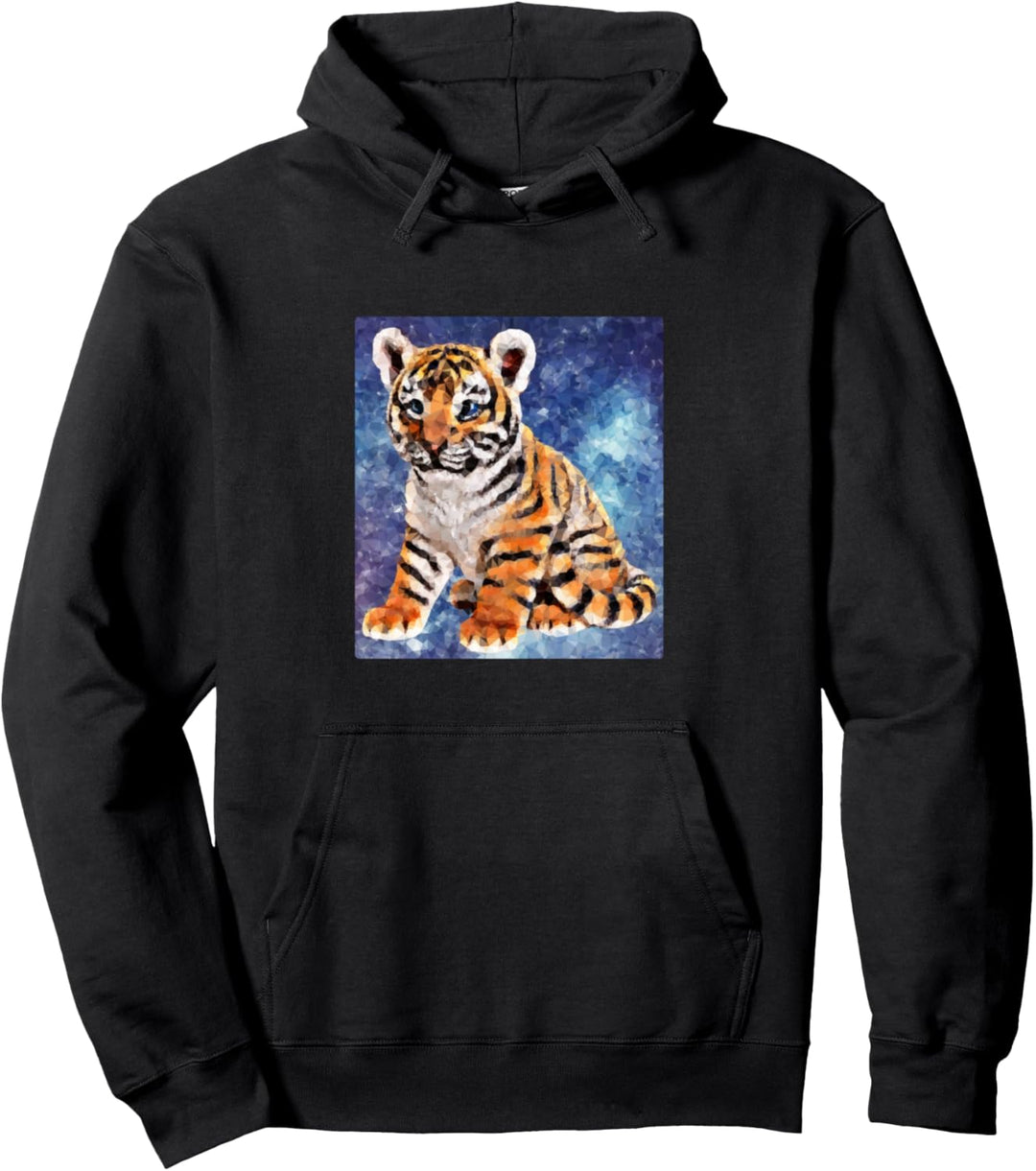 Tigerbaby Raubkatzen Motiv Katzen Dschungel Jungtier Tiger Pullover Hoodie