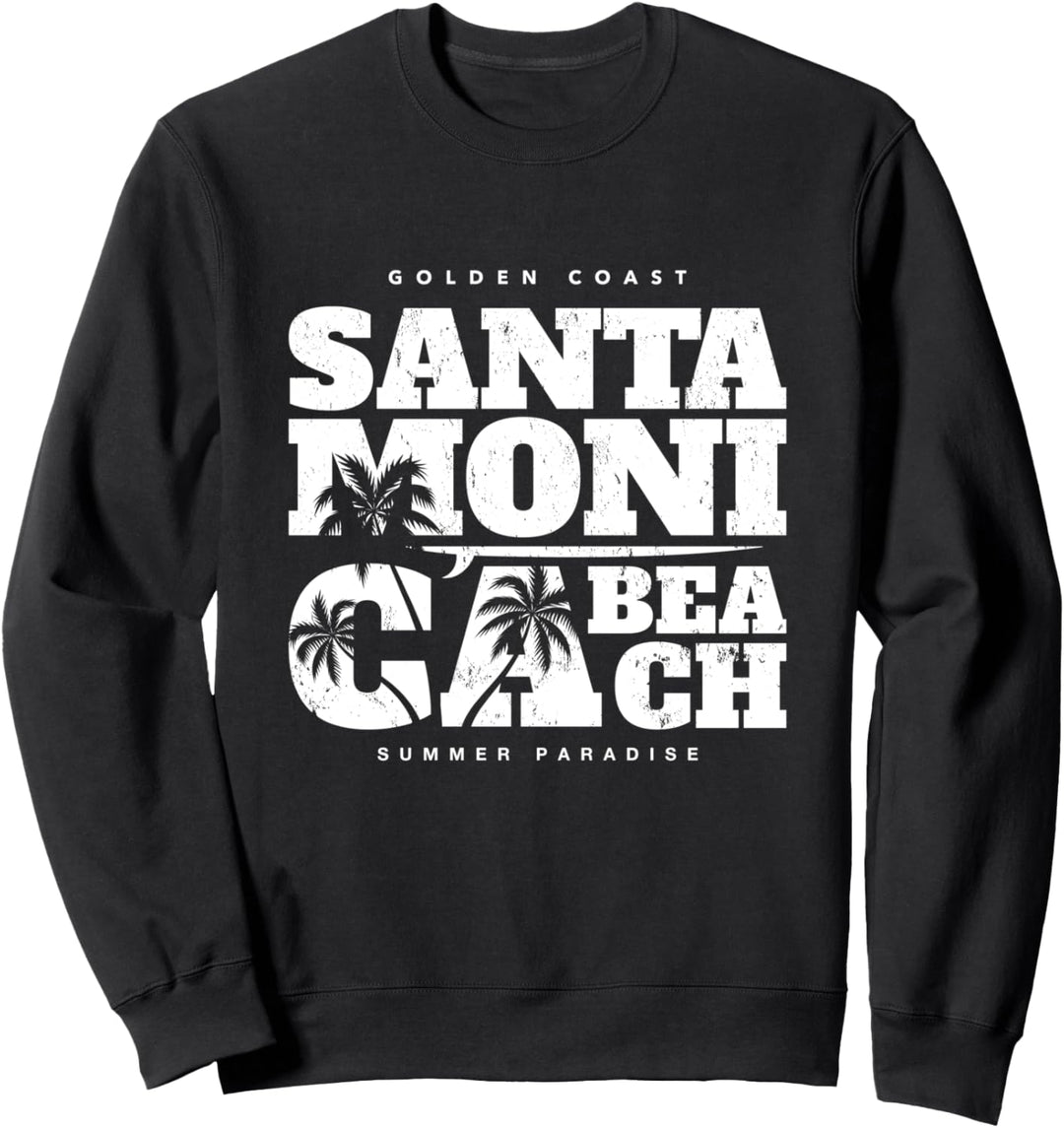 Los Angeles California Dreaming, Santa Monica Beach Palms Sweatshirt