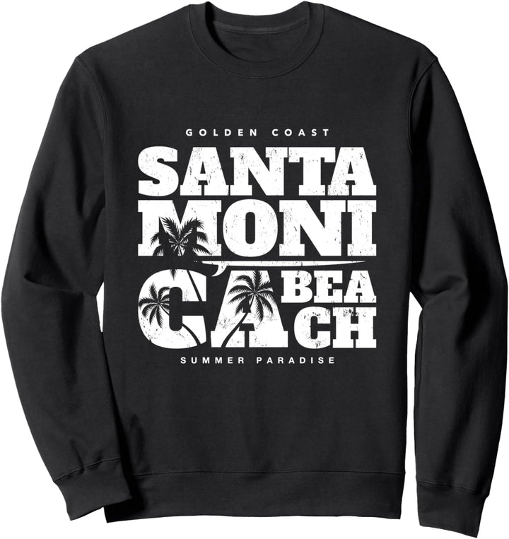Los Angeles California Dreaming, Santa Monica Beach Palms Sweatshirt