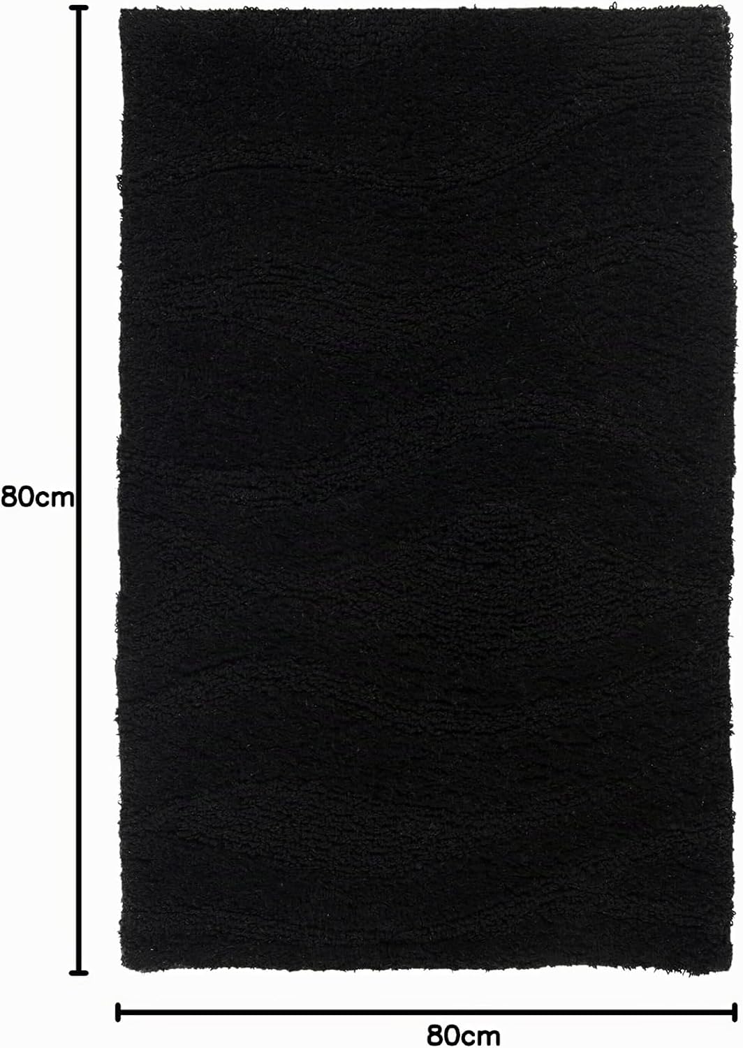RugVista Badematte Breeze, 80 x 50 cm, Rechteckig, Mittelflor, Anti-Rutsch, Moderner Badteppich, Mas