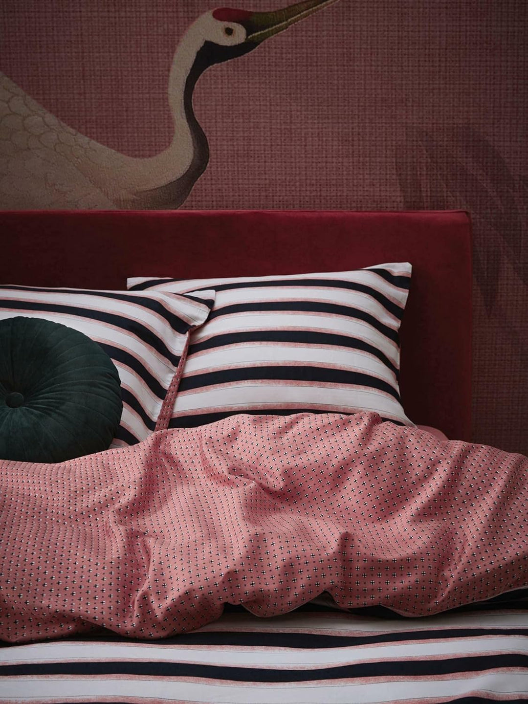 Essenza Bettwäsche Lyra Duvet I Grösse 200x200 2 80x80 cm I Farbe Dusty Rose, 200x200 2 80x80 cm