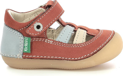 Kickers Unisex Kinder Sushy Mary Jane Schuh 18 EU Marron Bleu Beige, 18 EU Marron Bleu Beige