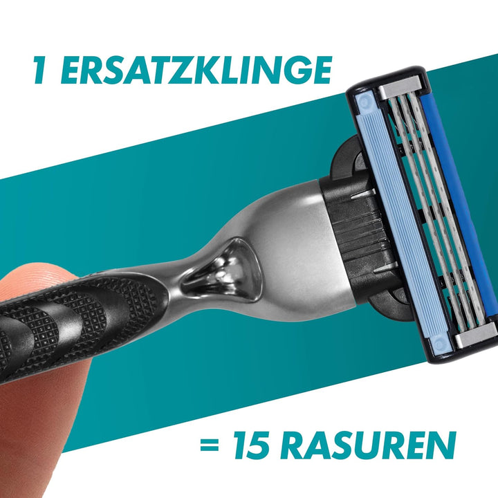 Gillette Mach3 Nassrasierer Herren, Rasierer + 8 Rasierklingen mit 3-fach Klinge, Geschenk für Männe