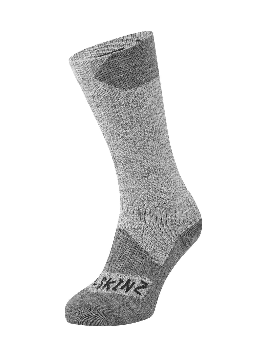 SealSkinz Raynham Waterproof All Weather Mid Length Sock GreyGrey Marl Unisex S XL Grey/Grey Marl, X