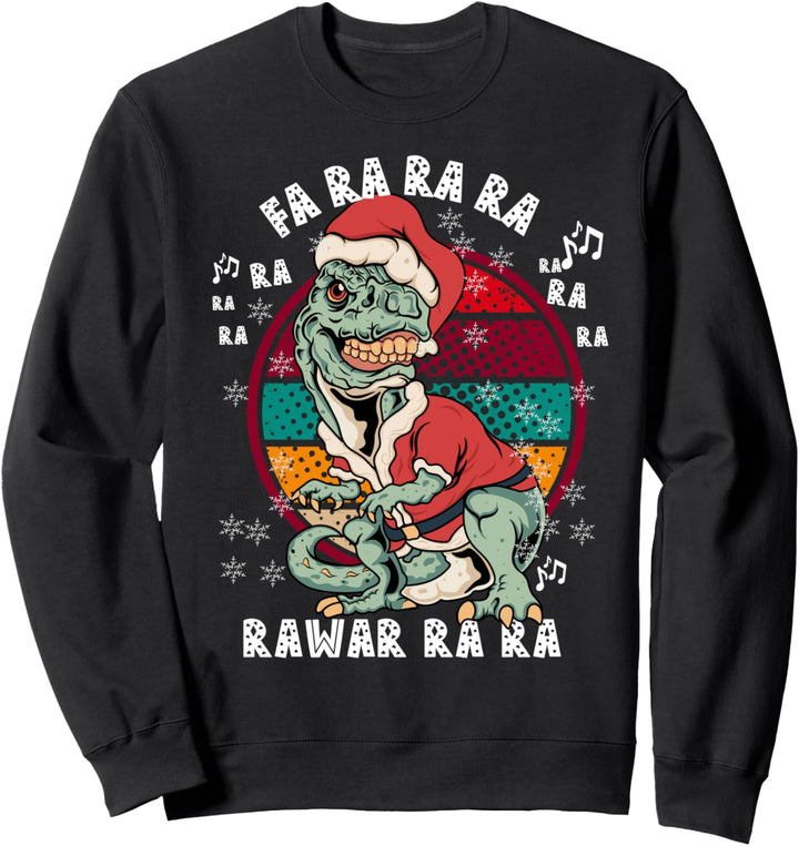 Lustiger Weihnachts-Pyjama mit Dinosaurier-Motiv, Fa Ra Rawr Sweatshirt