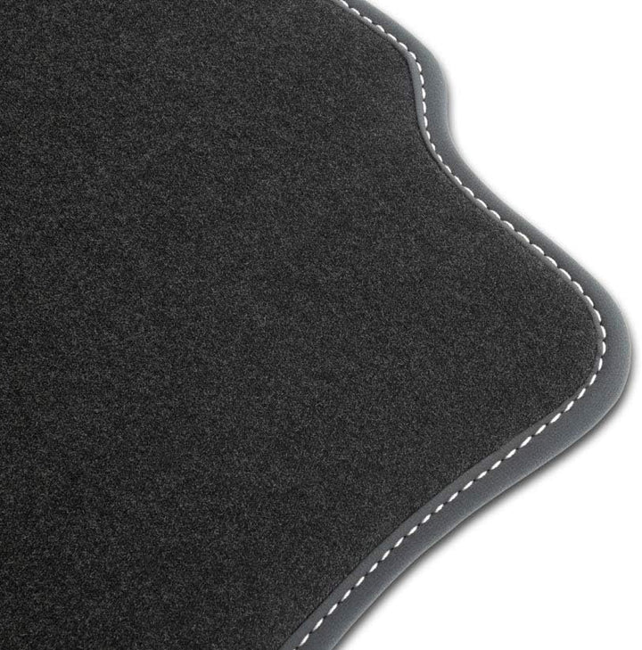 M MOTOS Velours Premium fussmatten Auto kompatibel mit Audi 80 B4 1991-1995 - Premium, Matt, Weiss f