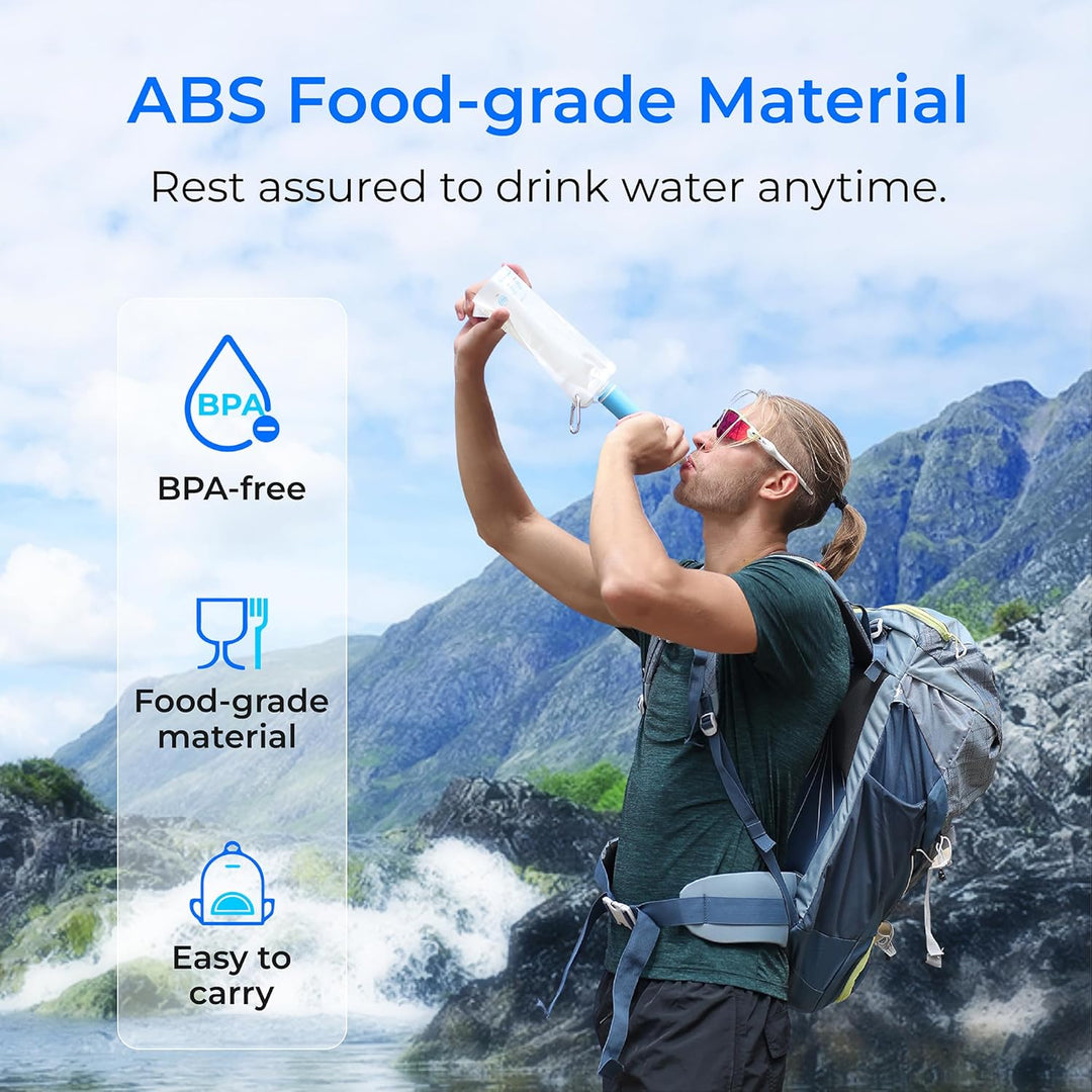 Waterdrop Wasserfilter Outdoor, Wasserfiltersystem Survival. 2 Packung 2 Strohhalme, 2 Strohhalme