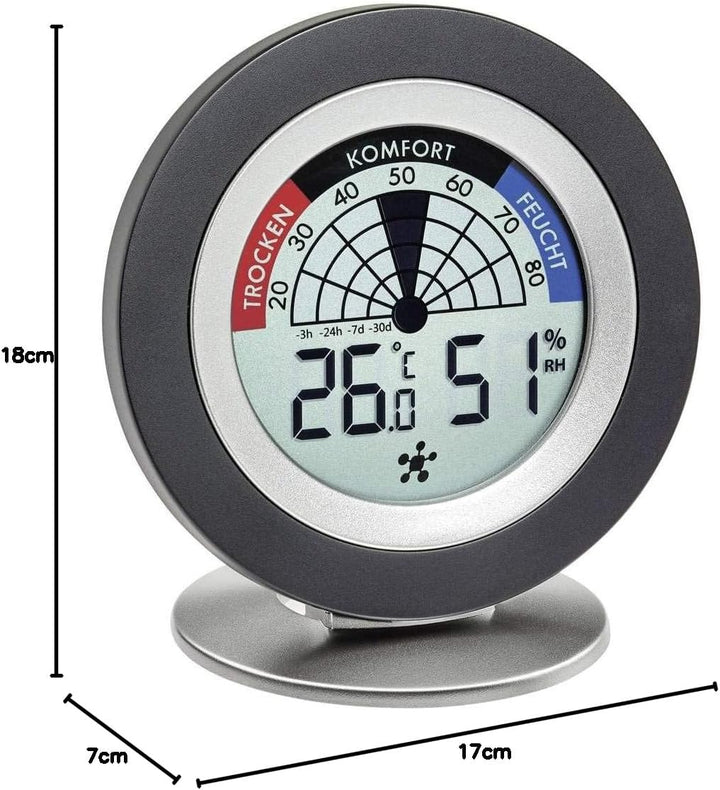 TFA Dostmann 31.4008.02 Cosy Radar Weatherhub Set zur Raumklimaüberwachung, mit Thermo-Hygro-Sender