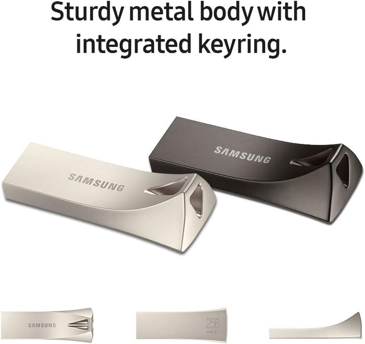 Samsung BAR Plus MUF-64BE3/AM USB-Stick 3.1, 64 GB, 200 MBit/s, Champagner-Silber silber 64 GB, silb