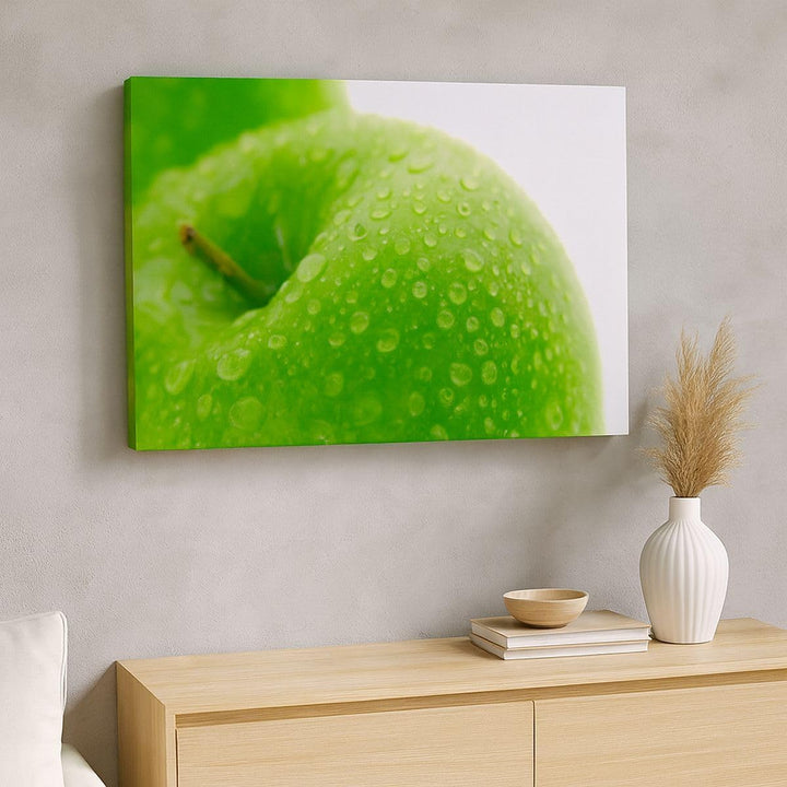 Bilder auf Leinwand 100x70cm Leinwandbild Apfel Obst Vitamin Gesundheit Gross Wanddeko Bild Schlafzi