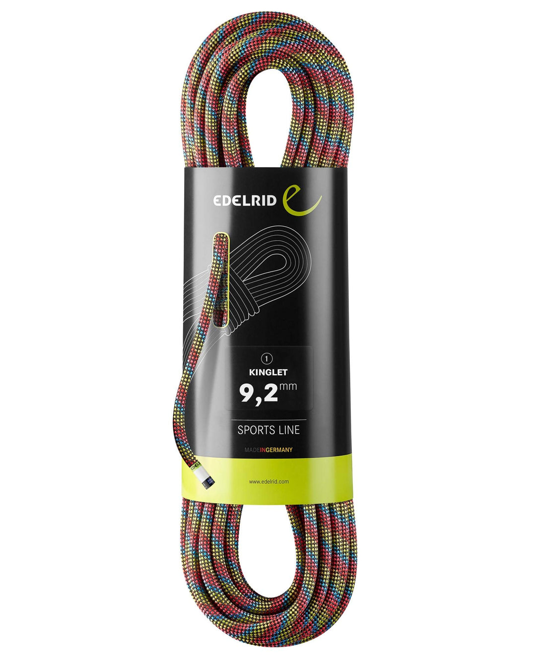 EDELRID Kinglet 9.2MM 70M Gestreift-Bunt, Kletterseil, Grösse 70 m - Farbe Night Night 70m, Night 70