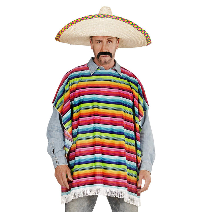 W WIDMANN MILANO Party Fashion 42939 - Mexikanischer Poncho, Kostümzubehör, Accessoire, Überwurf, Me