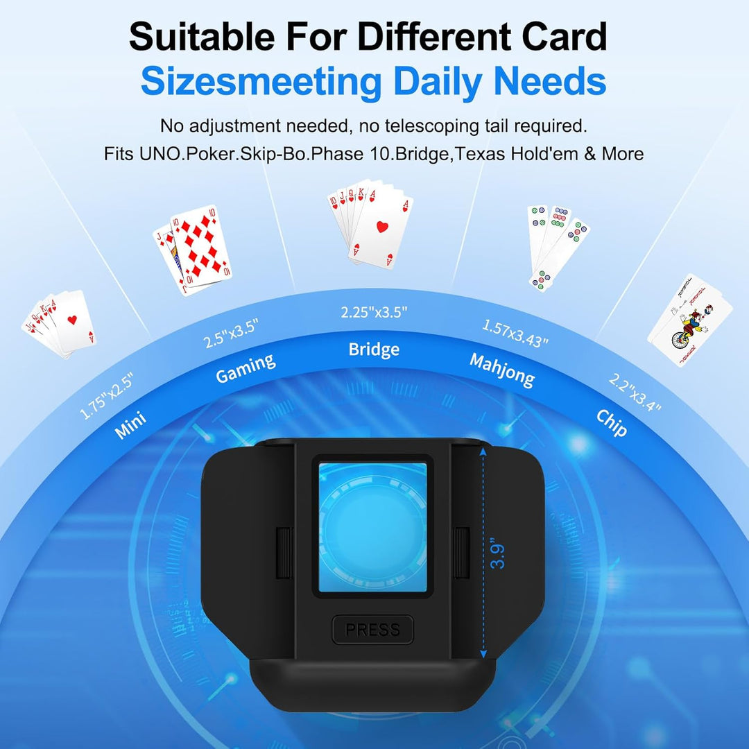 Automatic Card Shuffler|1-2 Deck Electric Card Shuffle Machine|Portable Rechargeable Batteries|for o