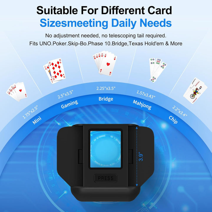 Automatic Card Shuffler|1-2 Deck Electric Card Shuffle Machine|Portable Rechargeable Batteries|for o