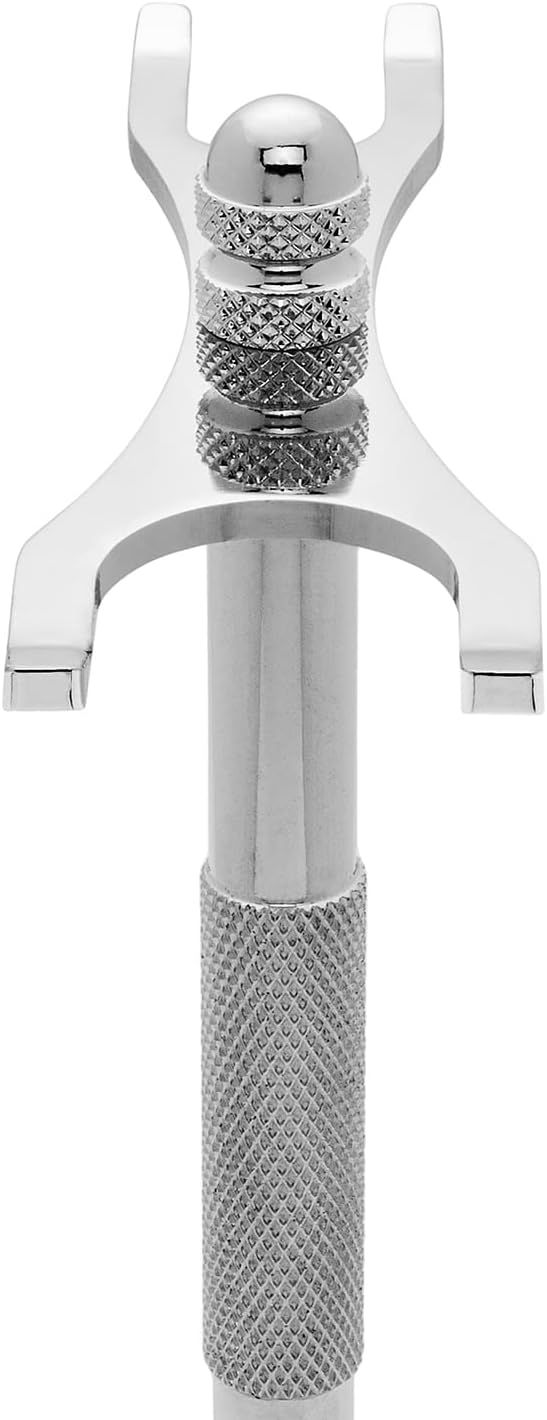 Störtebekker® Premium Rasierständer aus Edelstahl in Silber - geeignet für Rasierhobel & Rasierpinse